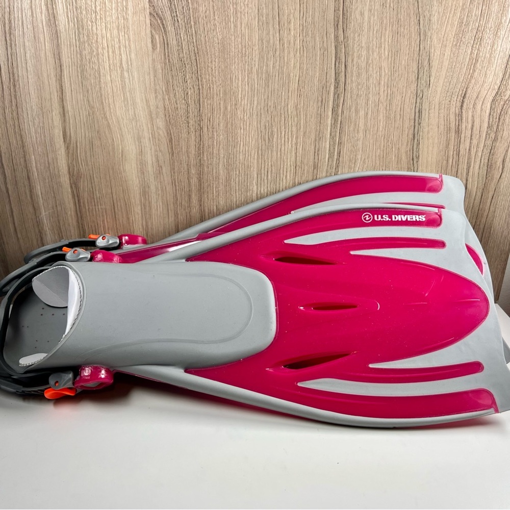 U.S. Divers Proflex Adults Snorkel Fins - Pink/Grey Small Size 4.5-8.5 New